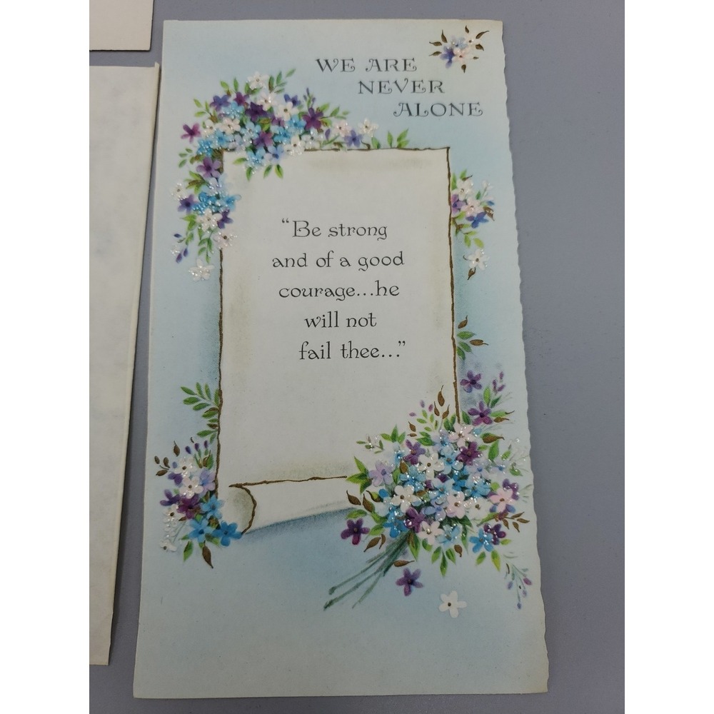 6 Old Vintage Used Greeting Card Fronts for Crafts Lily Sympathy‎ Prayer